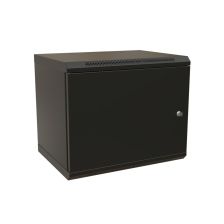 Шкаф телекоммуникационный настенный WRline TW, 19", 12U, 650х600х600 мм (ВхШхГ), дверь: металл, разборный, цвет: чёрный