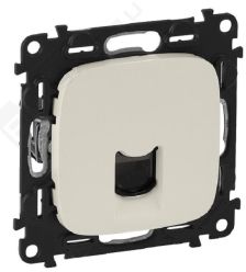 (Архив)Розетка телефонная Legrand Valena Allure, 1x RJ11, экр., внешняя, 51х58 мм (ВхШ), цвет: слоновая кость, (LEG.753838)