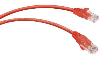 Шнур комм. Cabeus, кат. 6, неэкр., U/UTP, RJ45/RJ45, 250 МГц, PVC, AWG24, 5м, красный