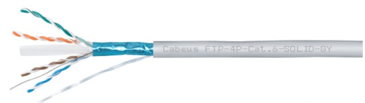 Кабель витая пара Cabeus FTP-4P-Cat.6-SOLID-GY-50