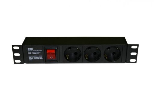 Блок распределения питания Hyperline SHE10-3SH-S-IEC