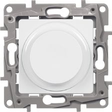 Светорегулятор Legrand Etika, с поворотной ручкой, цвет: белый (672219)