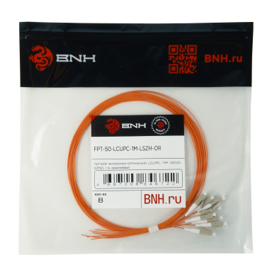 Предоконцованные волокна (pigtail) BNH FPT-50-LC/UPC-1M-LSZH-OR