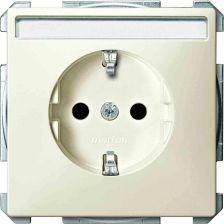 Розетка электрическая Merten System M, 2к+З, 16А, шторки защитные, цвет: бежевый (MTN2302-0344)