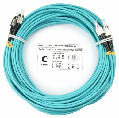 Коммутационный шнур оптический Cabeus FOP-50-FC-FC-15m