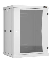 Шкаф телекоммуникационный настенный TLK Classic II, 19", 15U, 770х600х450 мм (ВхШхГ), дверь: стекло, разборный, цвет: серый
