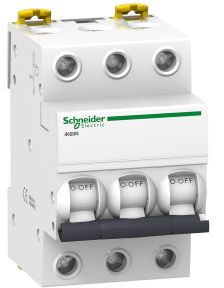 Автоматический выключатель Schneider Electric Acti 9, 6 модуль, C класс, 3P, 10А, 6кА, (A9K24310)