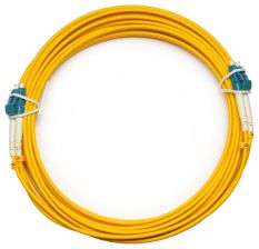 Комм. шнур оптический Cabeus, Duplex LC/LC, OS2 9/125, LSZH, 0,5м, Ø 3мм, серый хвостовик, цвет: оранжевый