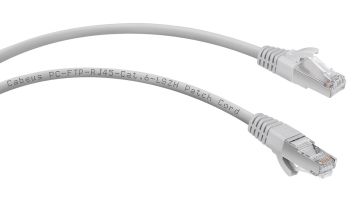 Шнур комм. Cabeus, кат. 6, экр., F/UTP, RJ45/RJ45, LSZH, AWG24 5м, серый
