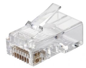 Разъём Eurolan, RJ45, кат. 5е, неэкр., 50 шт, цвет: прозрачный