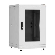 Шкаф телекоммуникационный напольный TLK Practical, IP20, 18U, 945х600х800 мм (ВхШхГ), дверь: стекло, боковая панель: сплошная съемная, разборный, цвет