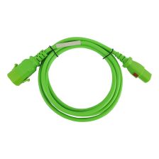 Силовой шнур BNH, IEC 60320 С13, вилка IEC 60320 С14, 1.2 м, 10А, с фиксатором обеих сторон, цвет: зелёный