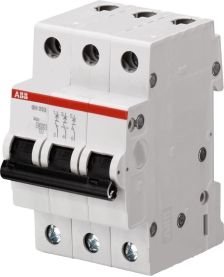 Автоматический выключатель ABB SH200, 3 модуль, B класс, 3P, 13А, 6кА, (2CDS213001R0135)