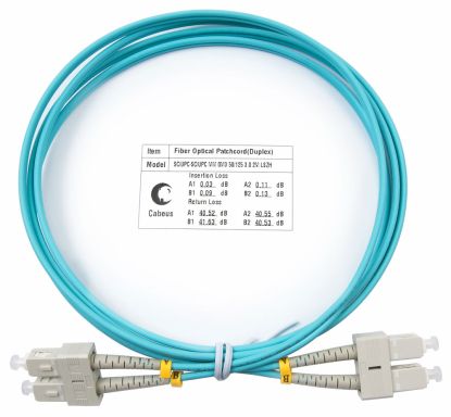 Коммутационный шнур оптический Cabeus FOP-50-SC-SC-1,5m