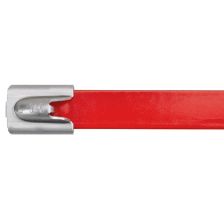 Стяжка кабельная стальная Panduit PAN-STEEL, неоткрывающаяся, 7,9 мм Ш, 362 мм Д, 50 шт, материал: нержавеющая сталь inox 316, цвет: красный