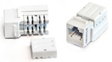 Модуль универсальный Hyperline, keystone, 1хRJ45, Toolless, кат. 6, неэкр., 1 шт, цвет: белый