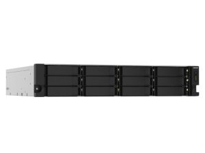 Сетевой накопитель QNAP, память 264 ТБ, слотов 12, 19", TS-1232PXU-RP-4G