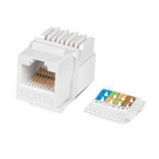 Модуль универсальный Cabeus, keystone, 1хRJ45(8P8C), Toolless, кат. 5е, неэкр., цвет: белый