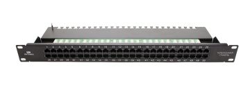 Комм. патч-панель телефонная Datarex, 19", 1HU, 50хRJ45, цвет: чёрный