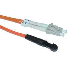 (Архив)Комм. шнур оптический Hyperline, Duplex LC/MTRJM, OM2 50/125, LSZH, 1м, Ø 2мм, серый хвостовик, цвет: оранжевый