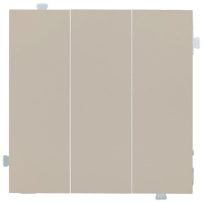 Клавиша для выключателя Rikett Classic, трехклавишный, цвет: латте, (35661 LT)