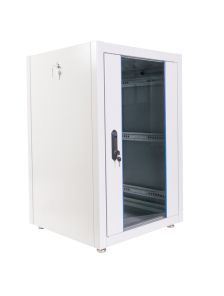 Шкаф телекоммуникационный напольный ЦМО ШТК-Э, IP20, 18U, 920х600х600 мм (ВхШхГ), дверь: стекло, боковая панель: сплошная, разборный, цвет: серый