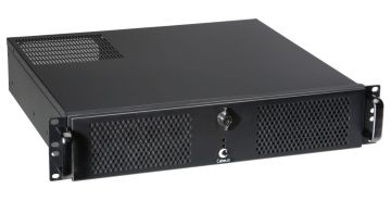 Серверный корпус Cabeus, 2U, 88х430х390 мм (ВхШхГ), 19", цвет: чёрный, без блока питания