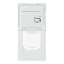 Адаптер Datarex , keystone, 45х22,5 мм (ВхШ), плоская, mosaic, шторки, цвет: белый (DR-513200)