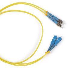 (Архив)Комм. шнур оптический Hyperline, Duplex SC/FC (UPC), OS2 9/125, LSZH, 5м, цвет: жёлтый