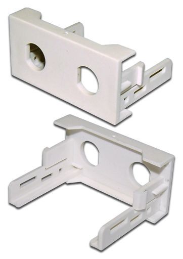 Вставка в розеточную панель Lanmaster LAN-WA-LP-2ST-WH