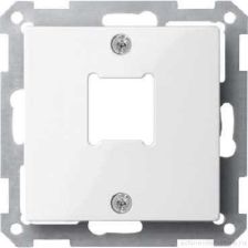 Лиц. панель розеточная Merten System M, 1х RJ11/RJ45, плоская, внутренняя, цвет: полярно-белый (MTN291519)