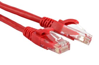Шнур комм. Siemon, кат. 6A, неэкр., U/UTP, RJ45/RJ45, LSZH, 1.5м, красный, с замком, LockIT