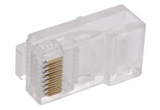Разъём ITK, RJ45(8p8c), кат. 5е, неэкр., со вставкой, для кабеля, 20 шт, цвет: прозрачный