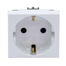 Розетка электрическая DKC Viva, 2к+З, 16А, 45х50 мм (ВхШ), шторки защитные, цвет: белый