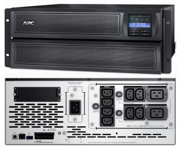 ИБП APC Smart-UPS, 2200ВА, линейно-интерактивный, в стойку, 432х483х178 (ШхГхВ), 230V, 4U,  однофазный, Ethernet, (SMX2200HV)