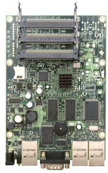 Маршрутизатор Mikrotik, портов: 3, 105х154 мм (ШхГ), бескорпусный, слоты MiniPCI 3шт, RB433AH