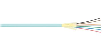 Кабель ВО Nikolan Loose tube,  16хОВ, OM3 50/125, PVC, Ø 7мм, катушка, внутри зданий, небронированный, цвет: аквамарин