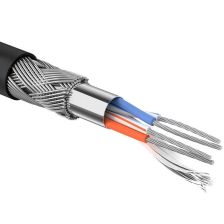 (Архив)Кабель интерфейсный промышленный Rexant, четырехслойный экран Duobond IV, 2 пар., кат. 5е, PE, Ø 6,5мм, 305м, бухта, снаружи зданий, проводник 