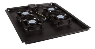 (Архив)Вентиляторный модуль Hyperline, 220V, 38х450х351 мм (ВхШхГ), вентиляторов: 2, для серии TTC, цвет: чёрный