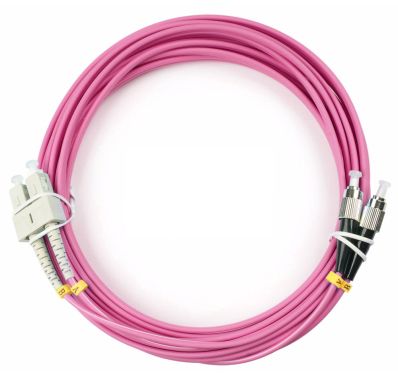 Коммутационный шнур оптический Cabeus FOP-50-OM4-SC-FC-15m