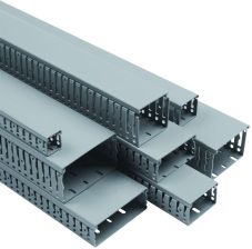 Перфорированный кабельный короб Efapel Серия 14 80х40, без перегородок, 2 м, серый