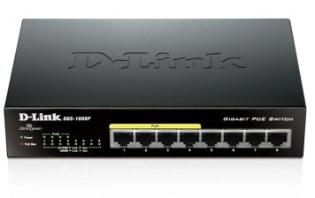 (Архив)Коммутатор D-Link, неуправляемый, портов: 8, DGS-1008P/C1B