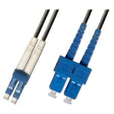 (Архив)Комм. шнур оптический Hyperline, Duplex LC/SC (UPC), OS2 9/125, LSZH, 2м, цвет: чёрный