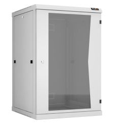 Шкаф телекоммуникационный настенный TLK Classic II, 19", 18U, 904х600х600 мм (ВхШхГ), дверь: стекло, разборный, цвет: серый