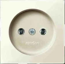 Розетка электрическая Merten System M, 2к, 16А, шторки защитные, цвет: бежевый (MTN2002-0344)