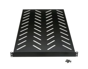 Полка Panduit, стационарная, 1U, 44х483х774 мм (ВхШхГ), для шкафов и стоек, цвет: чёрный