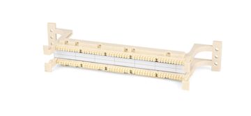 Кросс-панель Hyperline, настенная, 1HU, 50x110, универсальная, цвет: белый, (110C-WL-50P), (с подставкой)