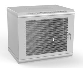 Шкаф телекоммуникационный настенный Hyperline TWL, 19", 15U, 775х600х600 мм (ВхШхГ), дверь: перфорация, разборный, цвет: серый