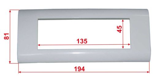 Рамка Lanmaster LAN-FR45X135-WH
