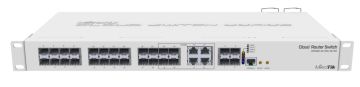(Архив)Маршрутизатор Mikrotik, портов: 28, последовательный порт RJ45, комбинированные порты Ethernet 4., CR328-4C-20S-4S-RM